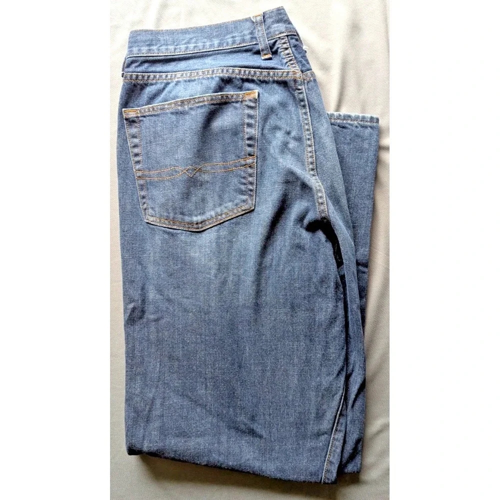 Lucky Brand 181 Relaxed Straight Mens Jeans 38x32 Blue Medium Wash Stretch Denim